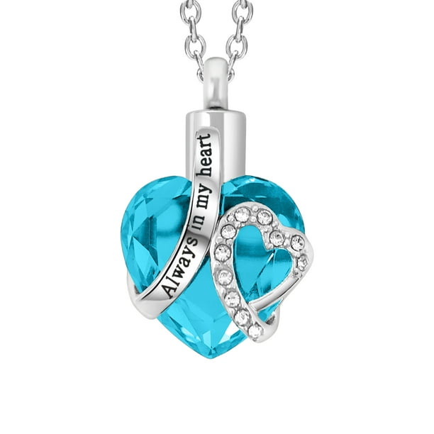 B-Pure Blue-Always Paw Graceful Memorial Glass Pendant Necklace for Ashes Cremation Jewelry B-Pure Blue-Always Paw Graceful Memorial Glass Pendant Necklace for Ashes Cremation Jewelry